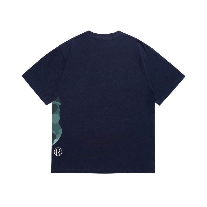Bathing Shark and ape head print T Shirts NextBlock