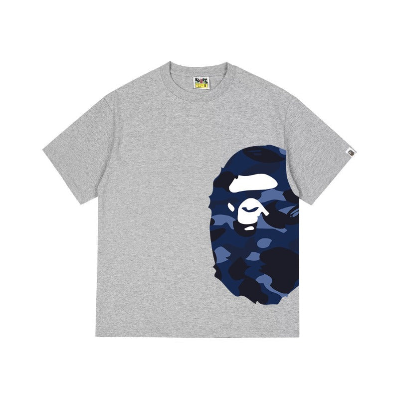 Bathing Shark and ape head print T Shirts NextBlock