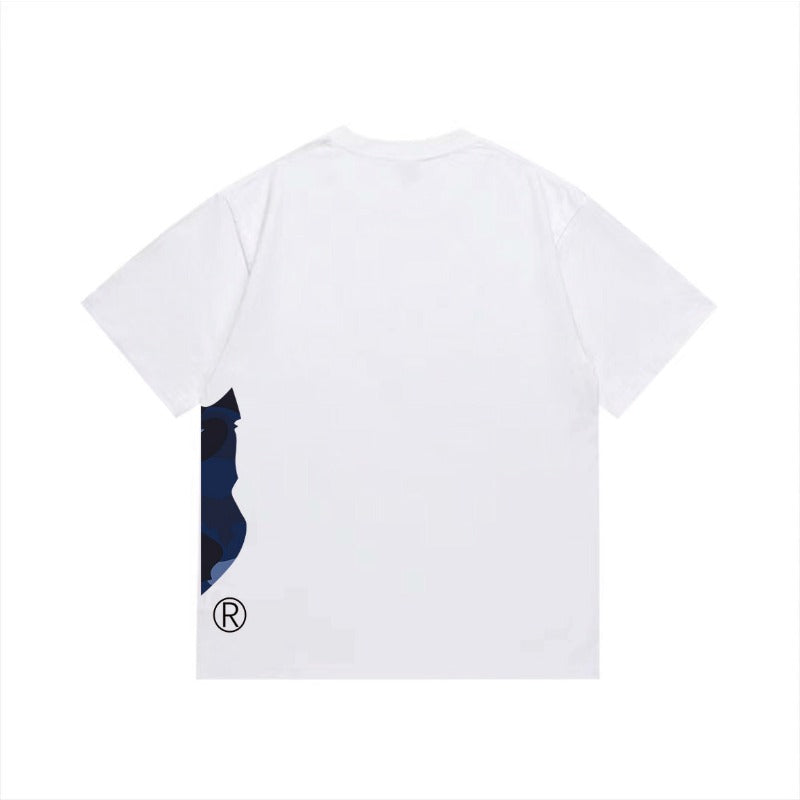 Bathing Shark and ape head print T Shirts NextBlock
