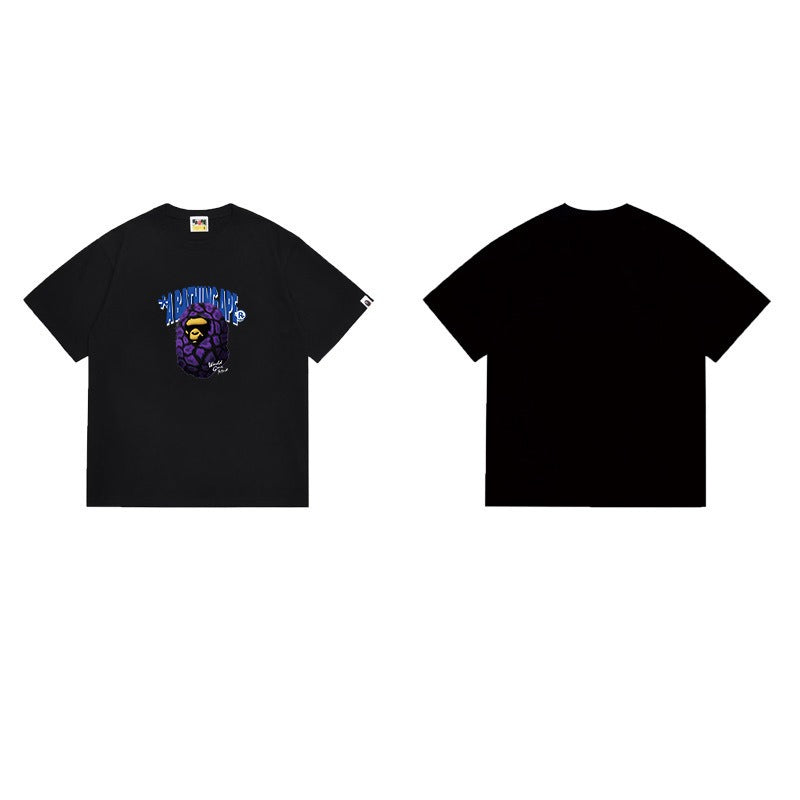 Bathing Shark and ape head print T Shirts NextBlock