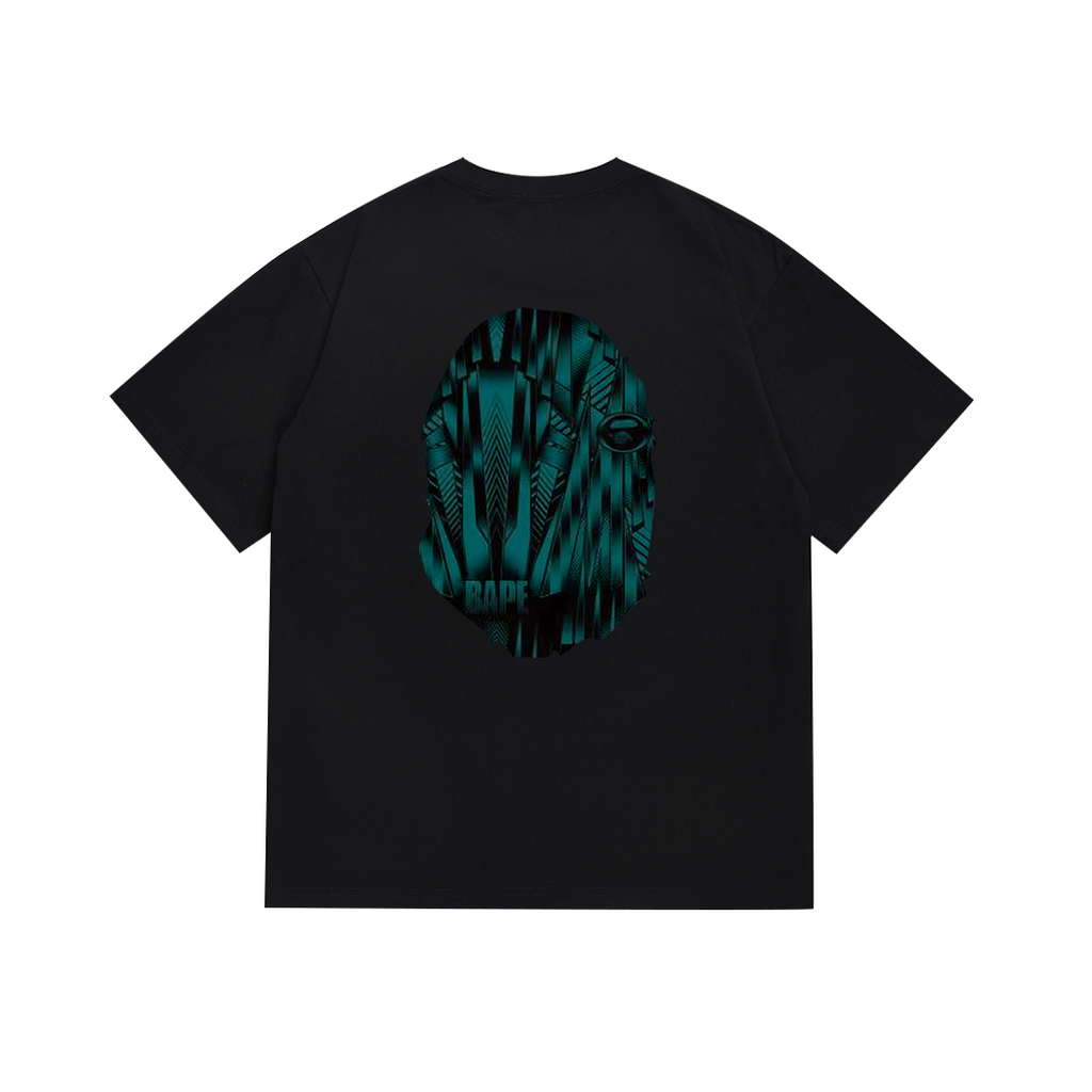 Bathing Shark and ape head print T Shirts NextBlock