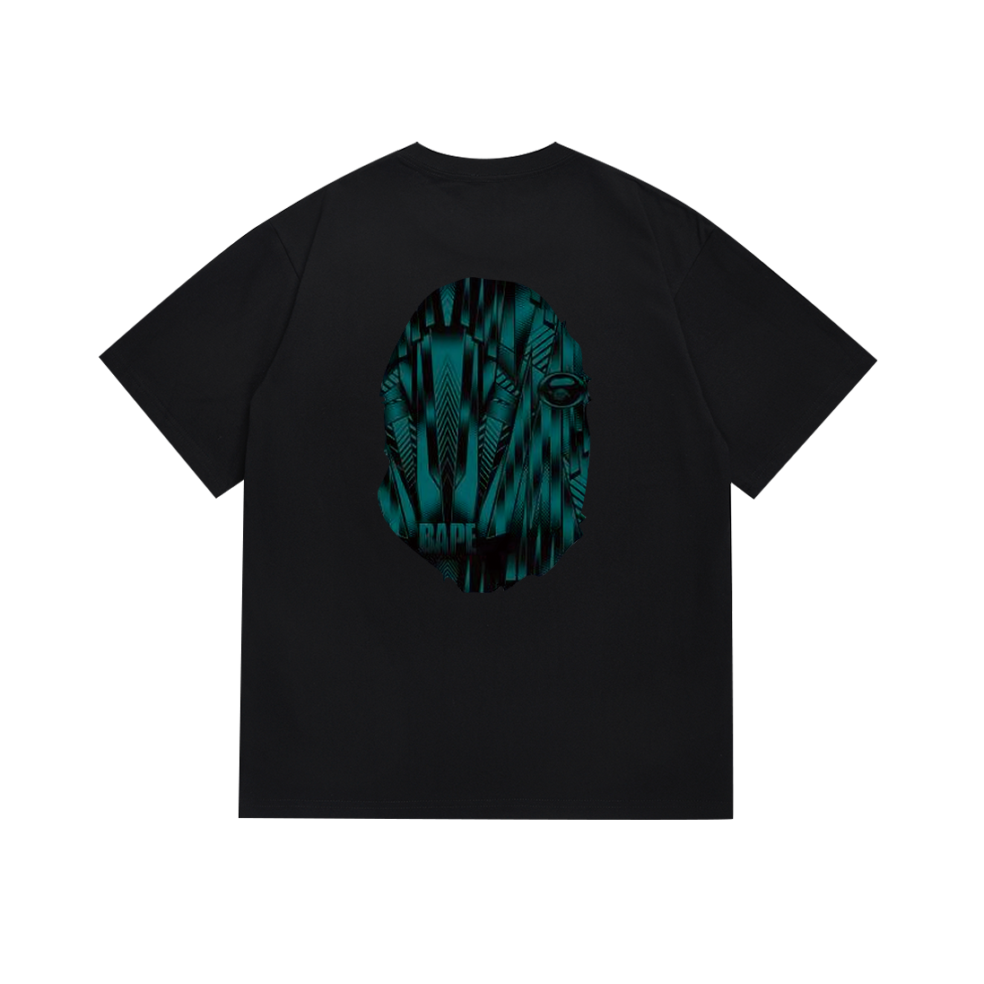 Bathing Shark and ape head print T Shirts NextBlock