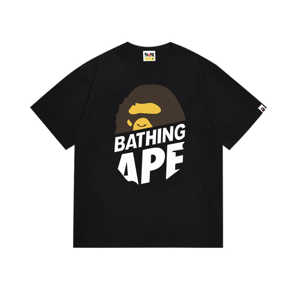 Bathing Shark and ape head print T-Shirt NextBlock