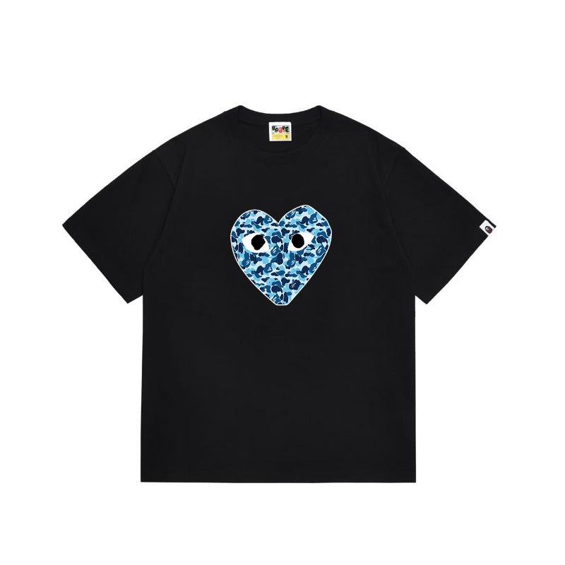 Bathing Shark and ape head print T Shirts NextBlock