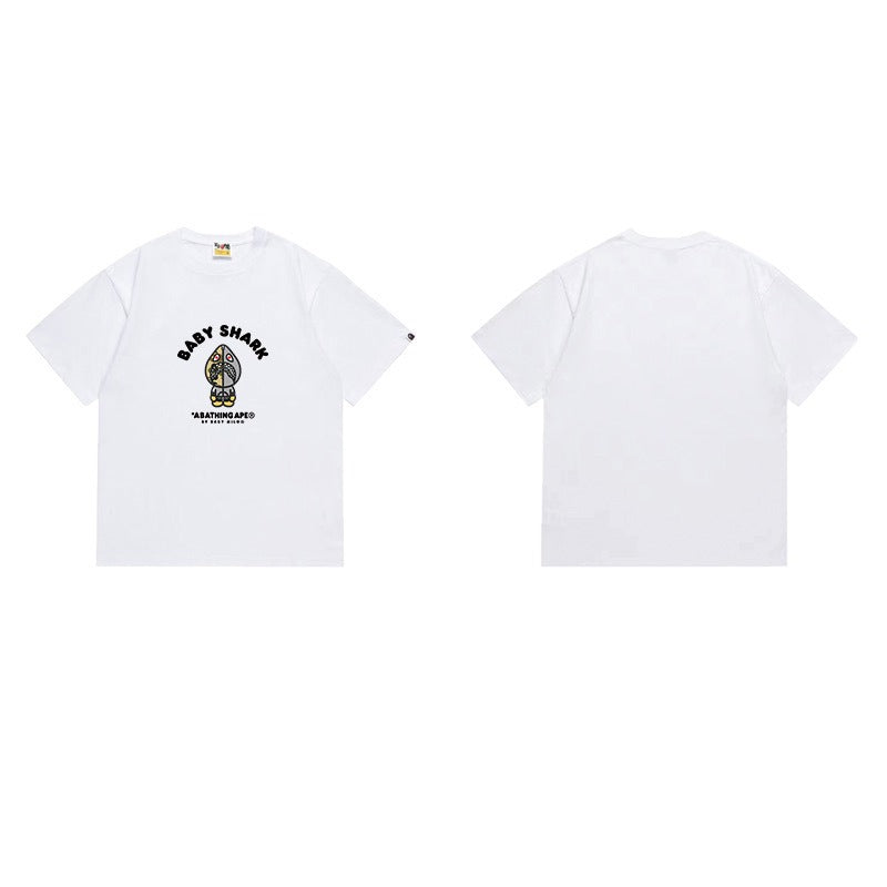 Bathing Shark and ape head print T Shirts NextBlock