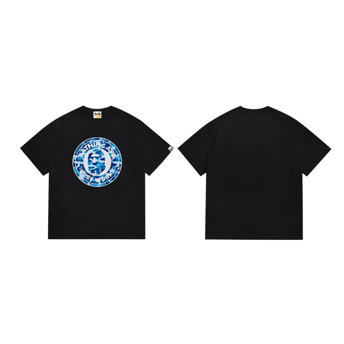 Bathing Shark and ape head print T-Shirt NextBlock
