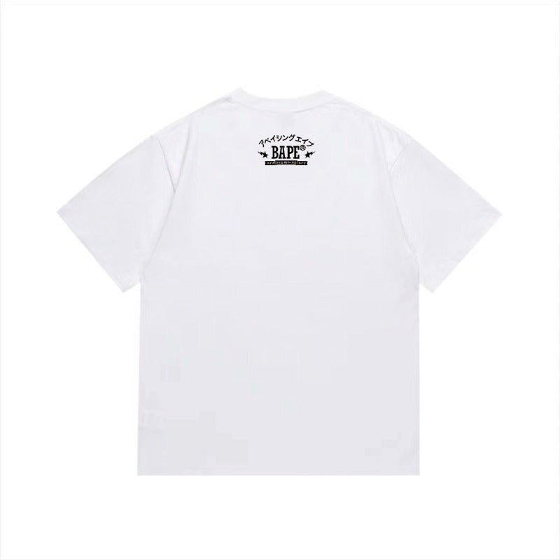 Bathing Shark and ape head print T Shirts NextBlock