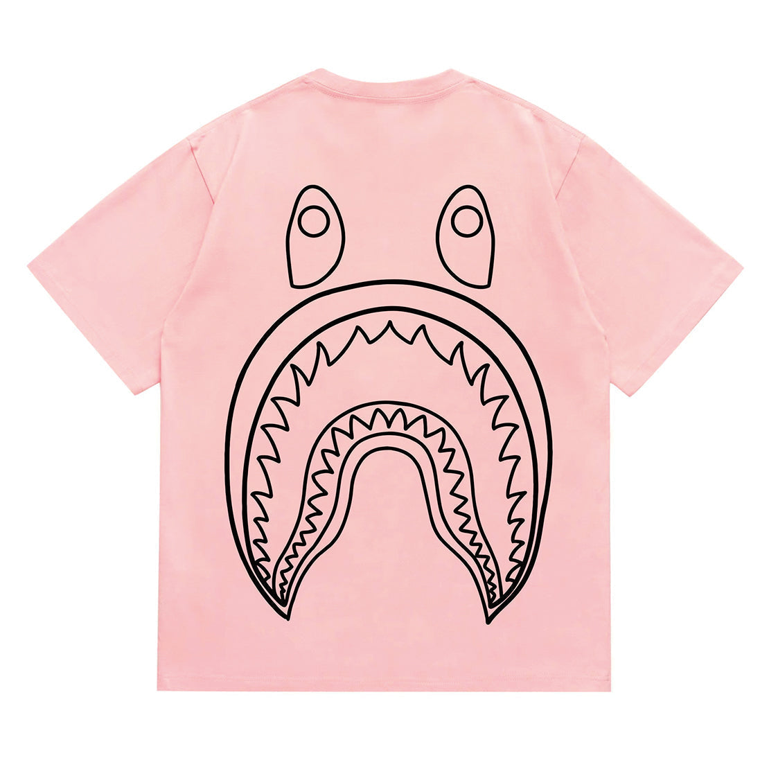 Bathing Shark and ape head print T-Shirt NextBlock