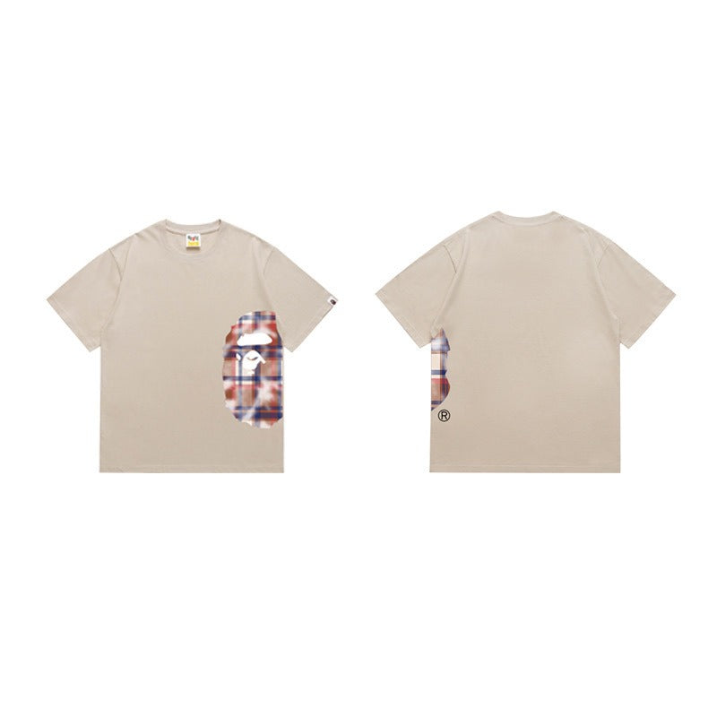 Bathing Shark and ape head print T Shirts NextBlock