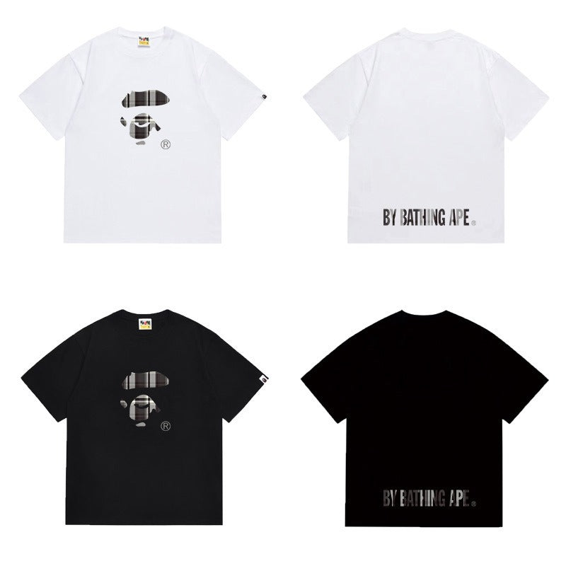 Bathing Shark and ape head print T Shirts NextBlock