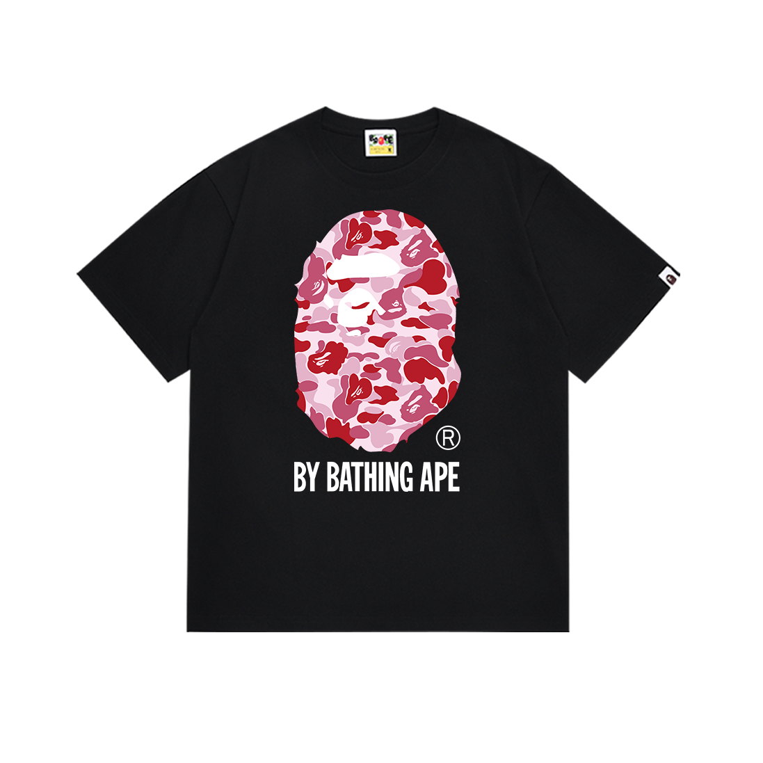 Bathing Shark and ape head print T-Shirt NextBlock