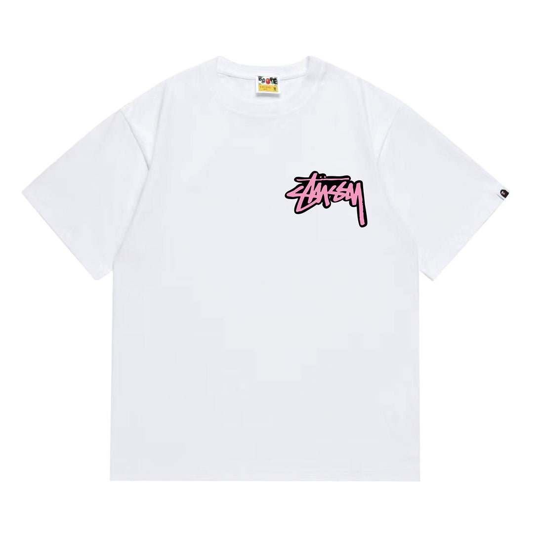 Bathing Shark and ape head print T-Shirt NextBlock