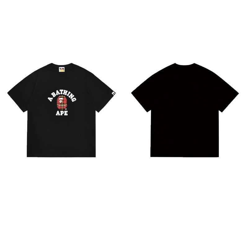 Bathing Shark and ape head print T Shirts NextBlock