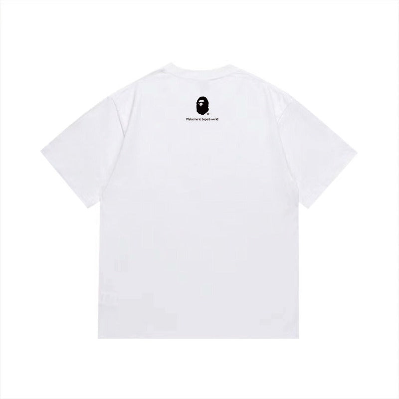 Bathing Shark and ape head print T Shirts NextBlock