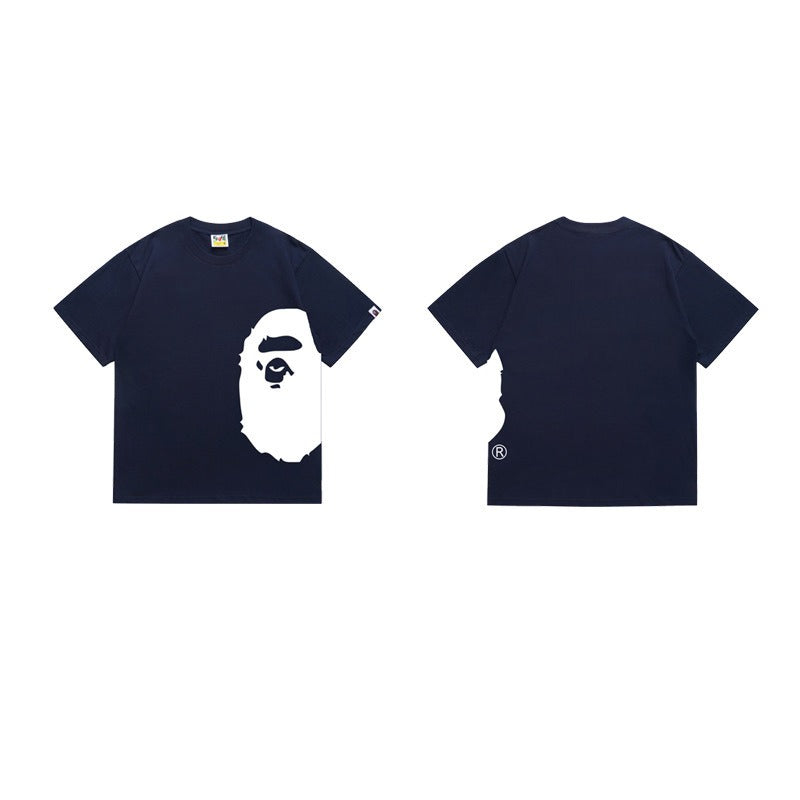 Bathing Shark and ape head print T Shirts NextBlock