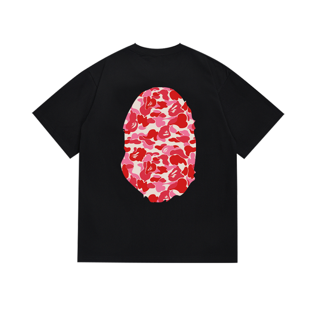 Bathing Shark and ape head print T-Shirt NextBlock