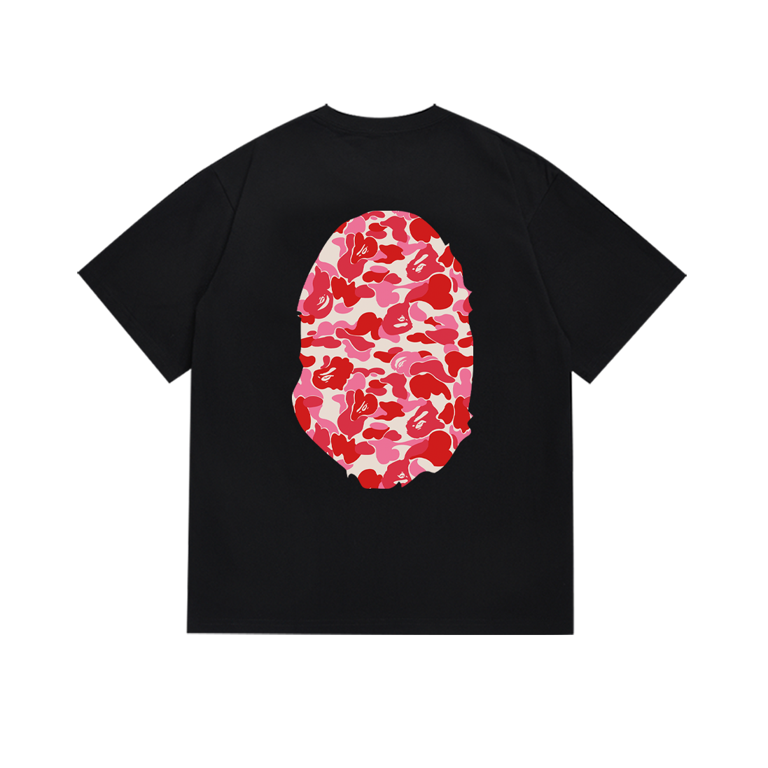 Bathing Shark and ape head print T-Shirt NextBlock