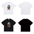 Bathing Shark and ape head print T Shirts NextBlock