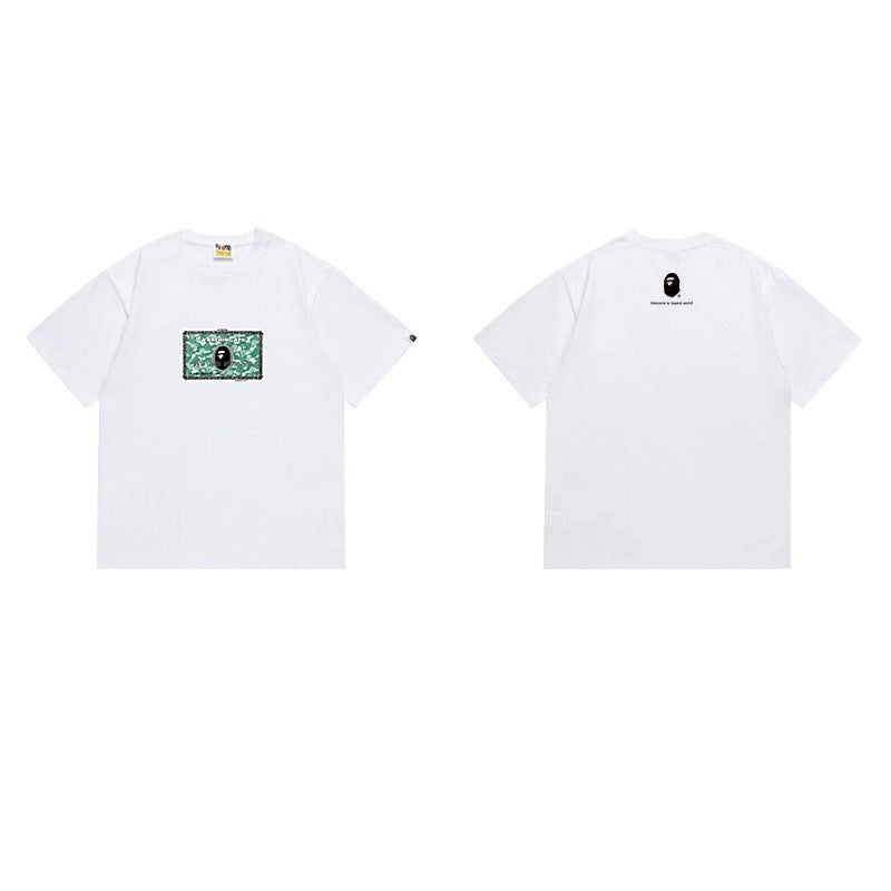 Bathing Shark and ape head print T Shirts NextBlock