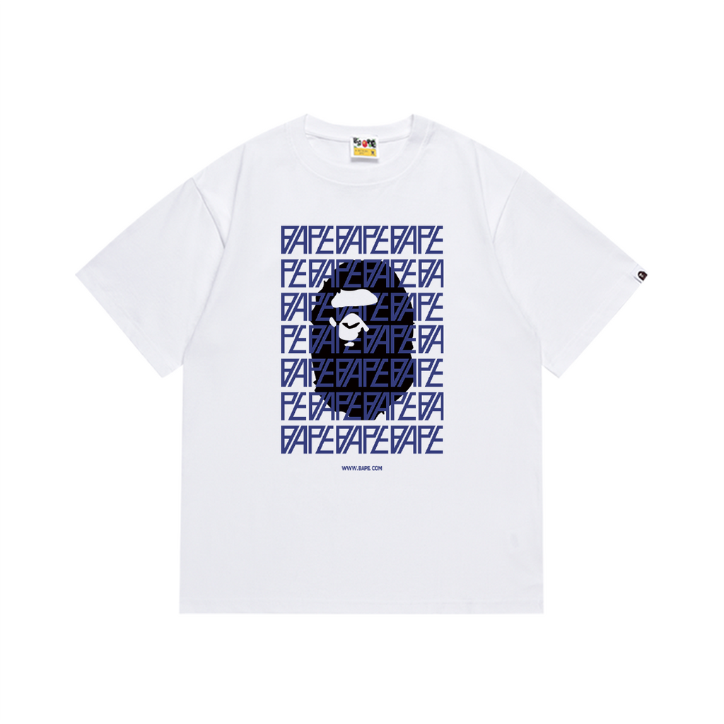 Bathing Shark and ape head print T-Shirt NextBlock