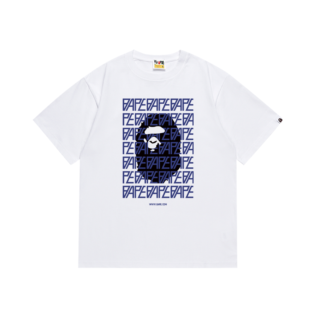 Bathing Shark and ape head print T-Shirt NextBlock