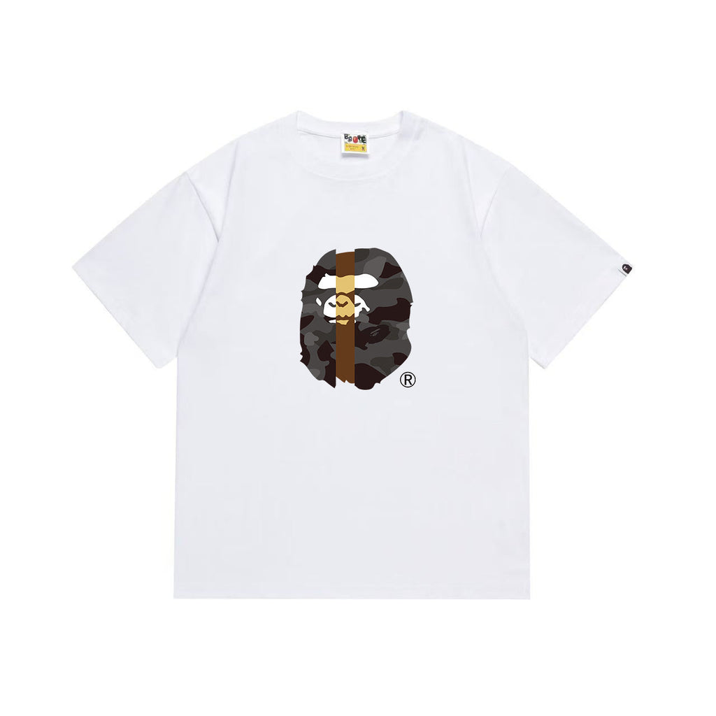 Bathing Shark and ape head print T Shirts NextBlock