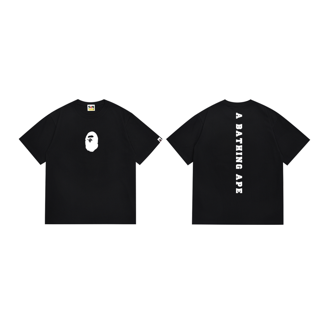 Bathing Shark and ape head print T-Shirt NextBlock