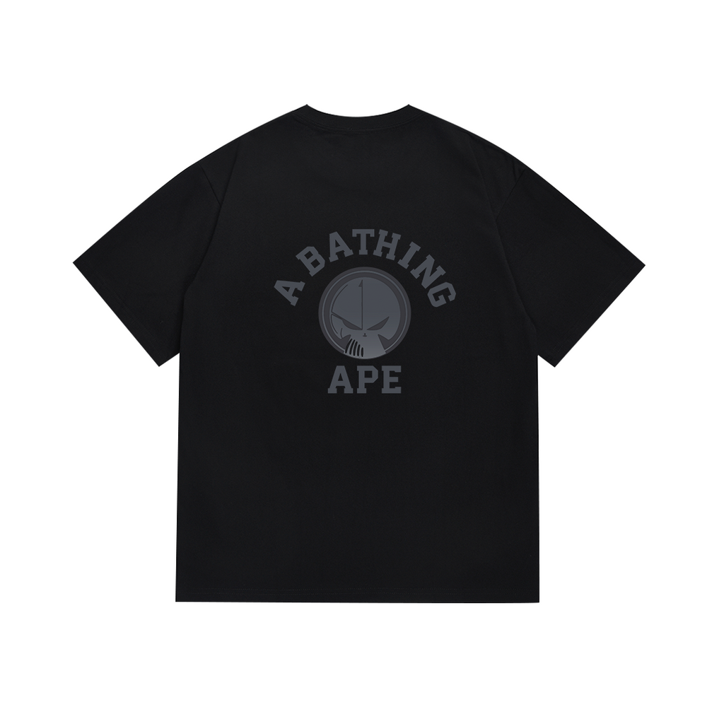 Bathing Shark and ape head print T-Shirt NextBlock