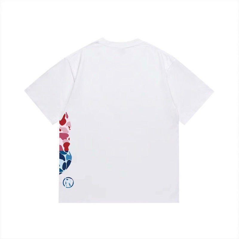 Bathing Shark and ape head print T Shirts NextBlock