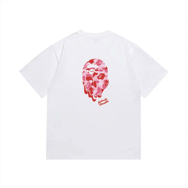 Bathing Shark and ape head print T Shirts NextBlock