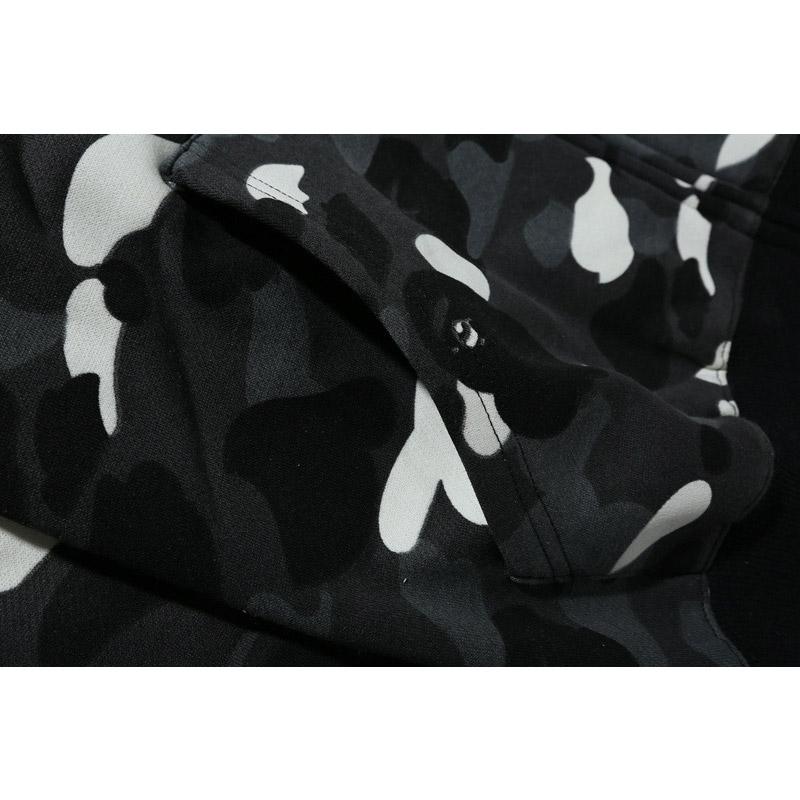 Bathing Shark and ape head print Hoodie Autumn and Winter Men's Shark Luminous Camouflage Brushed Shark Sweater Men's Ho NextBlock