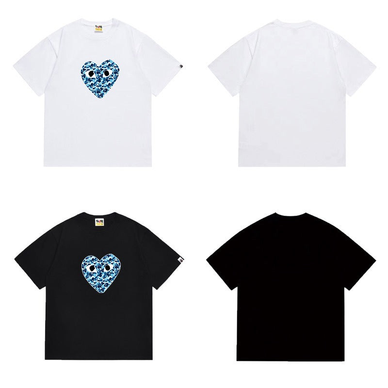 Bathing Shark and ape head print T Shirts NextBlock