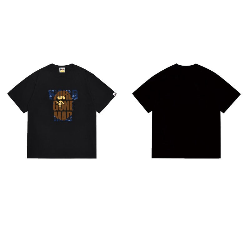 Bathing Shark and ape head print T Shirts NextBlock