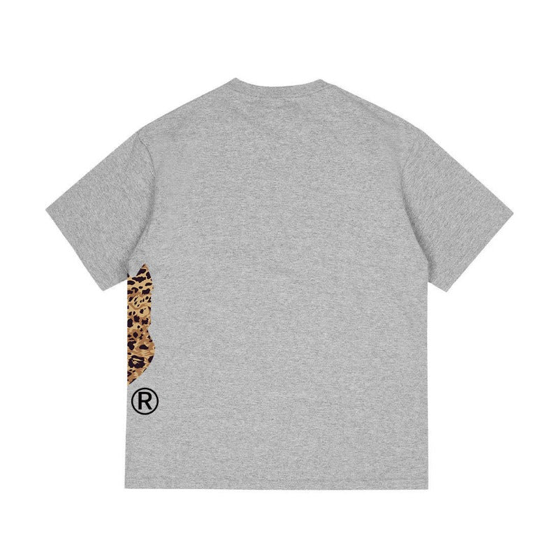 Bathing Shark and ape head print T Shirts NextBlock