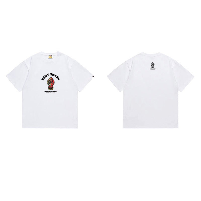 Bathing Shark and ape head print T Shirts NextBlock