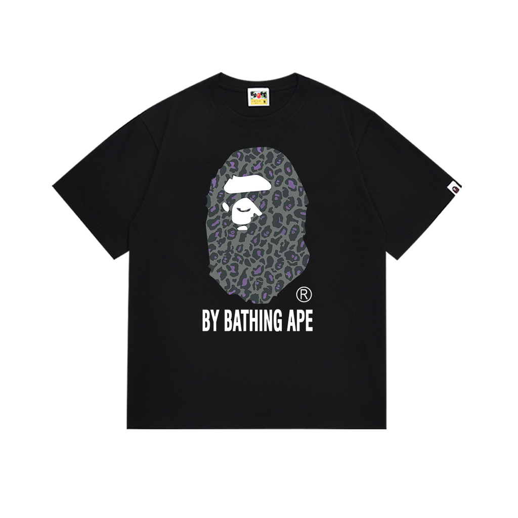 Bathing Shark and ape head print T-Shirt NextBlock
