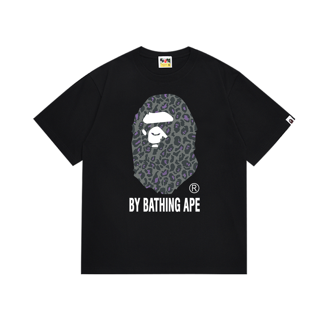 Bathing Shark and ape head print T-Shirt NextBlock
