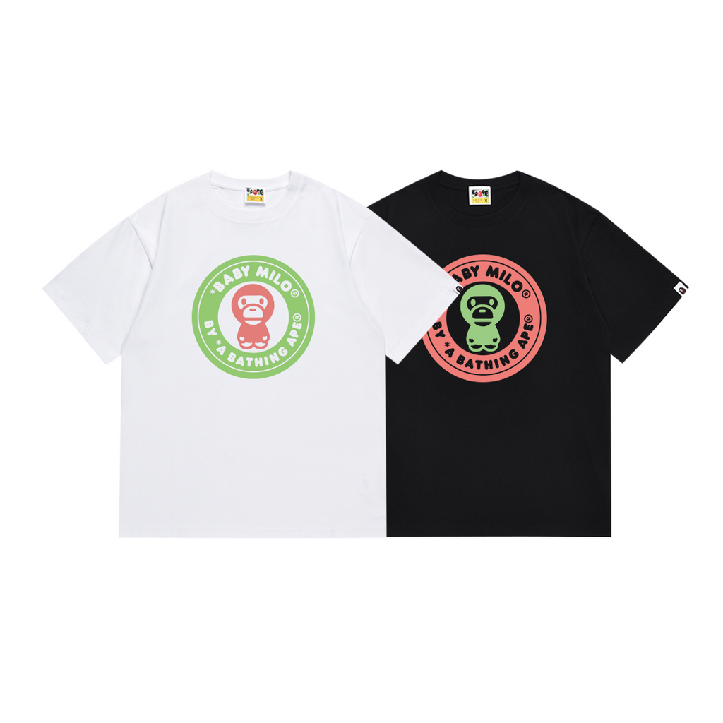 Bathing Shark and ape head print T Shirts NextBlock