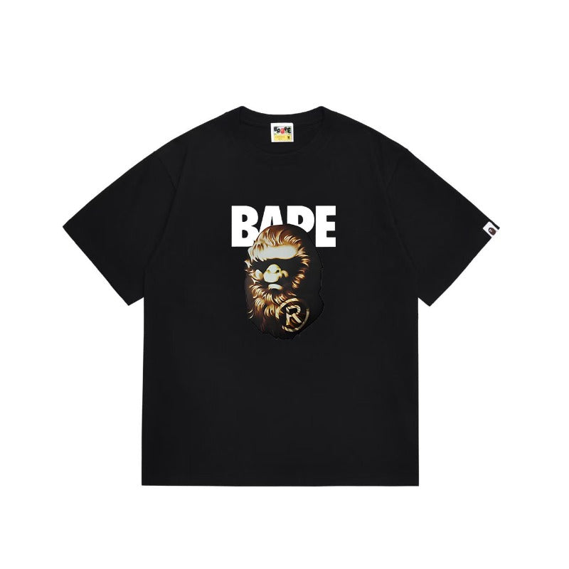 Bathing Shark and ape head print T Shirts NextBlock