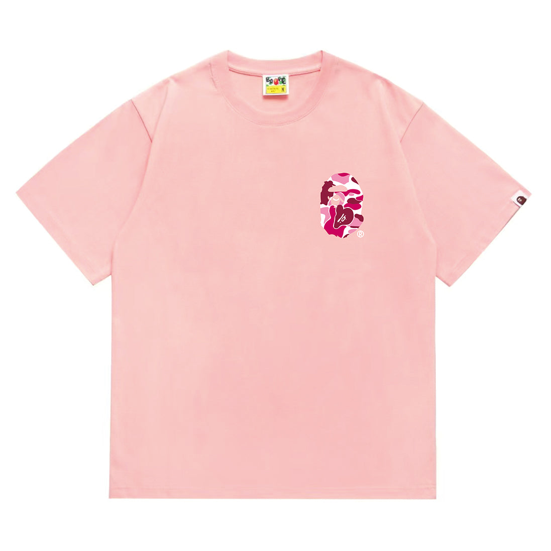 Bathing Shark and ape head print T-Shirt NextBlock