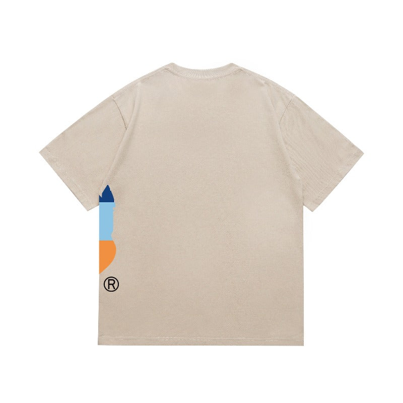 Bathing Shark and ape head print T Shirts NextBlock