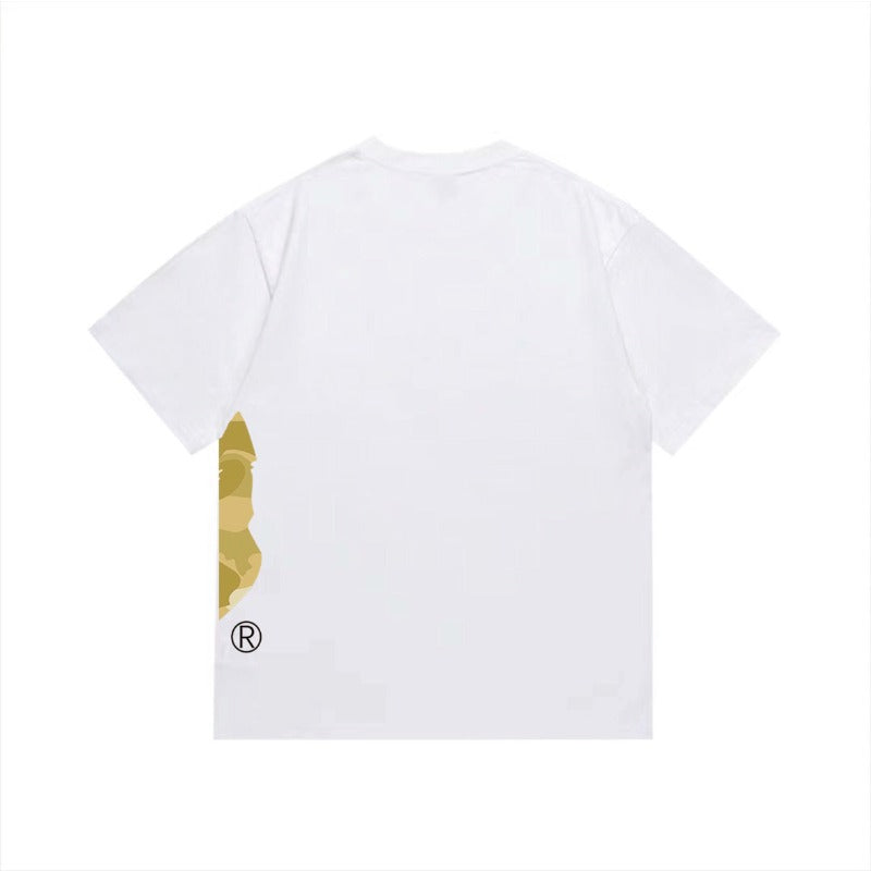 Bathing Shark and ape head print T Shirts NextBlock