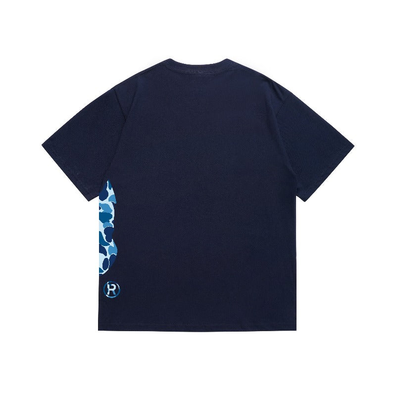 Bathing Shark and ape head print T Shirts NextBlock