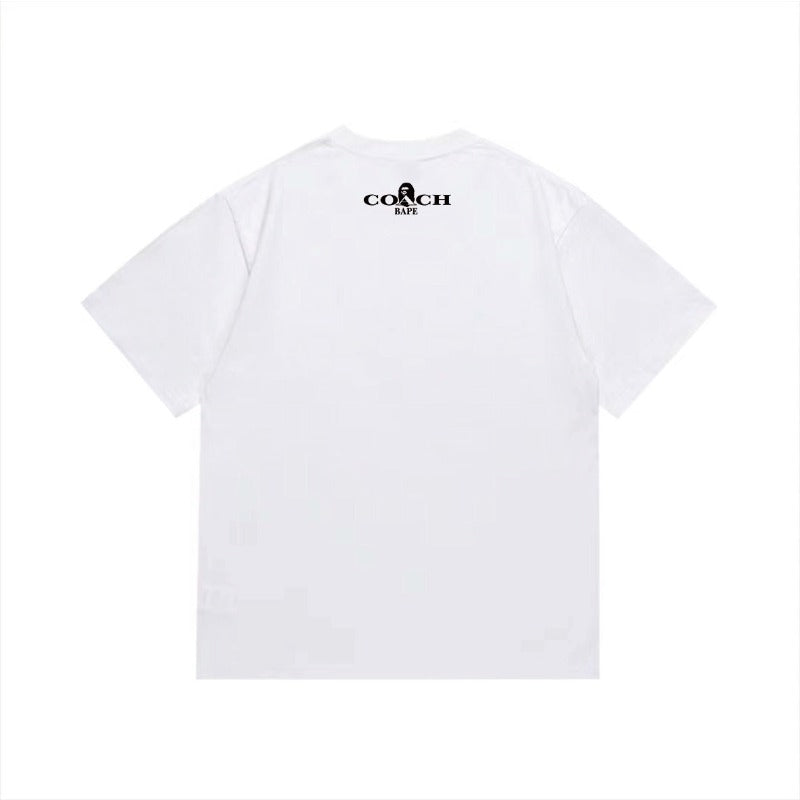Bathing Shark and ape head print T Shirts NextBlock