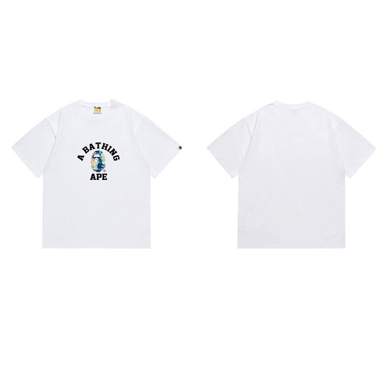 Bathing Shark and ape head print T Shirts NextBlock