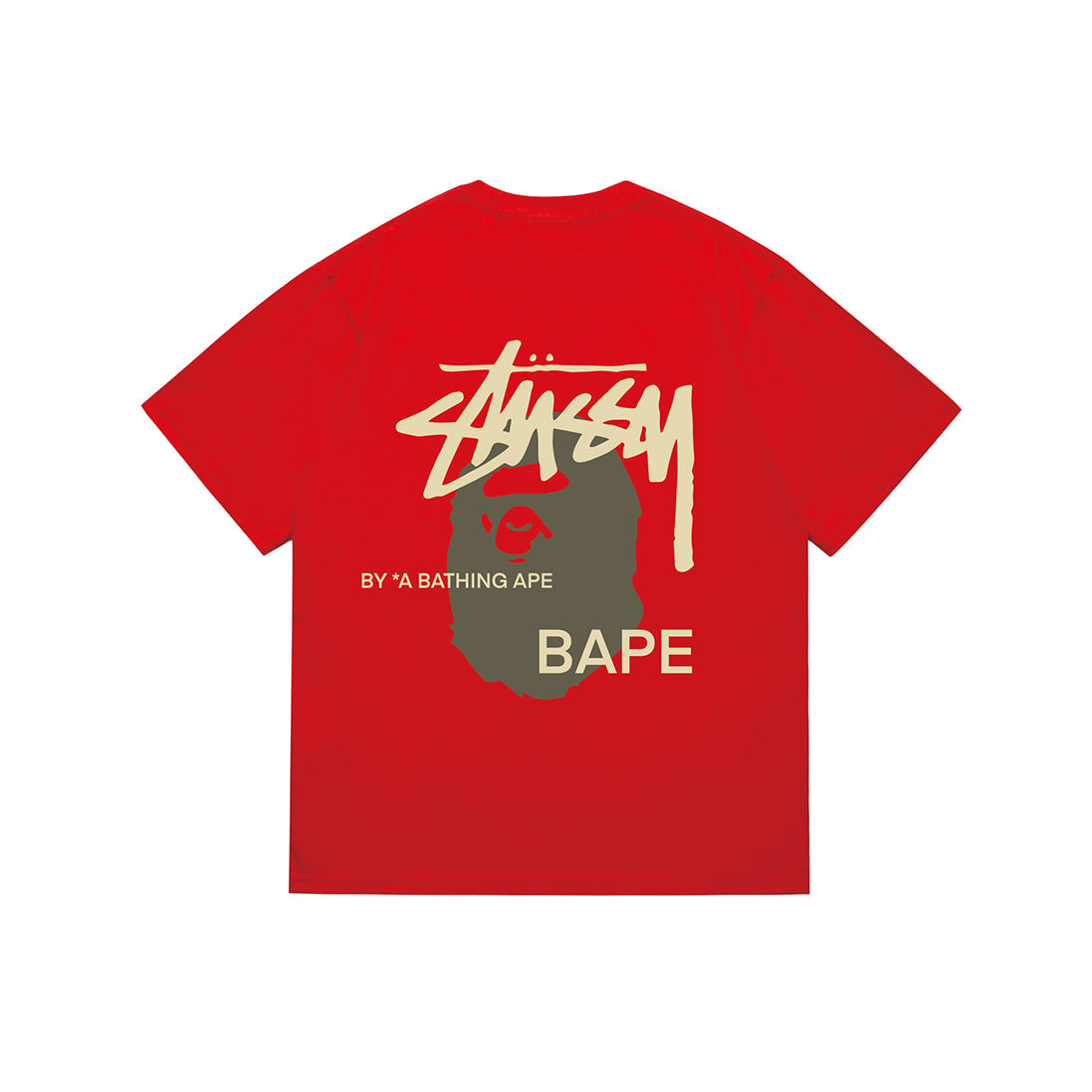 Bathing Shark and ape head print T-Shirt NextBlock