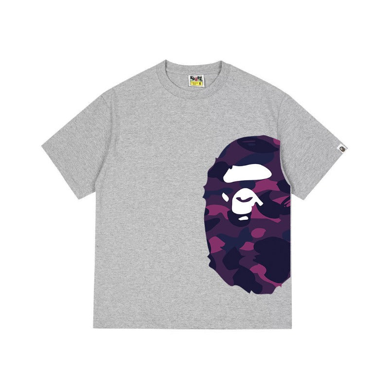 Bathing Shark and ape head print T Shirts NextBlock