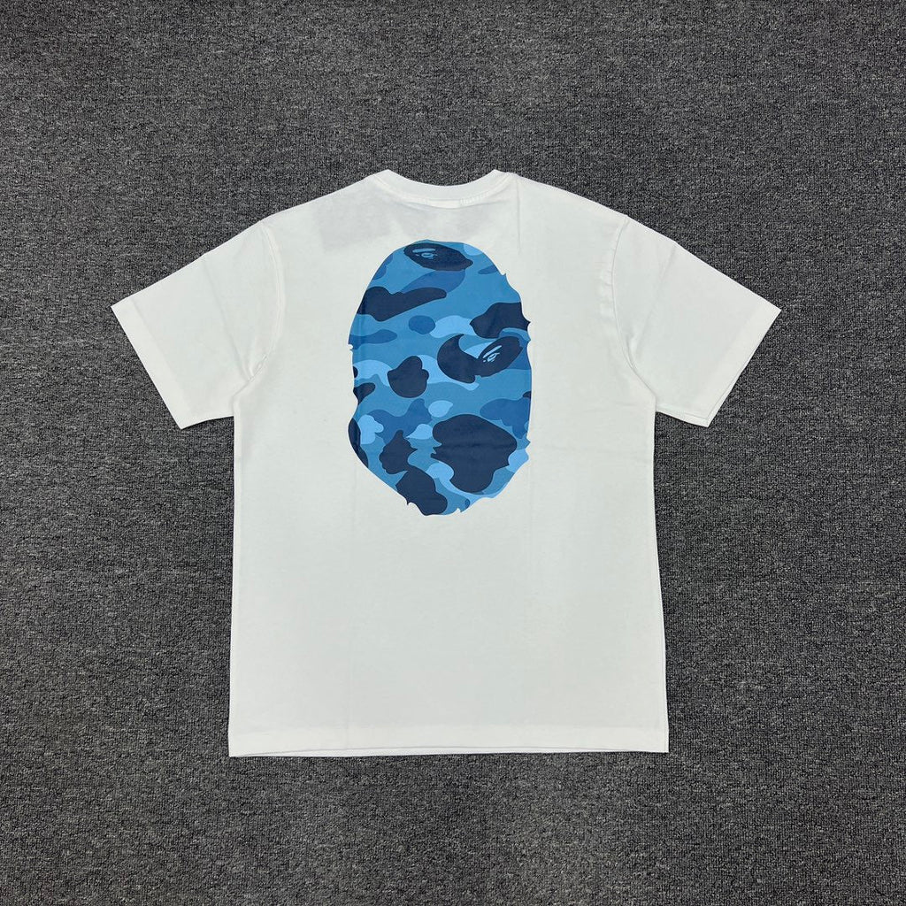 Bathing Shark and ape head print T-Shirt NextBlock