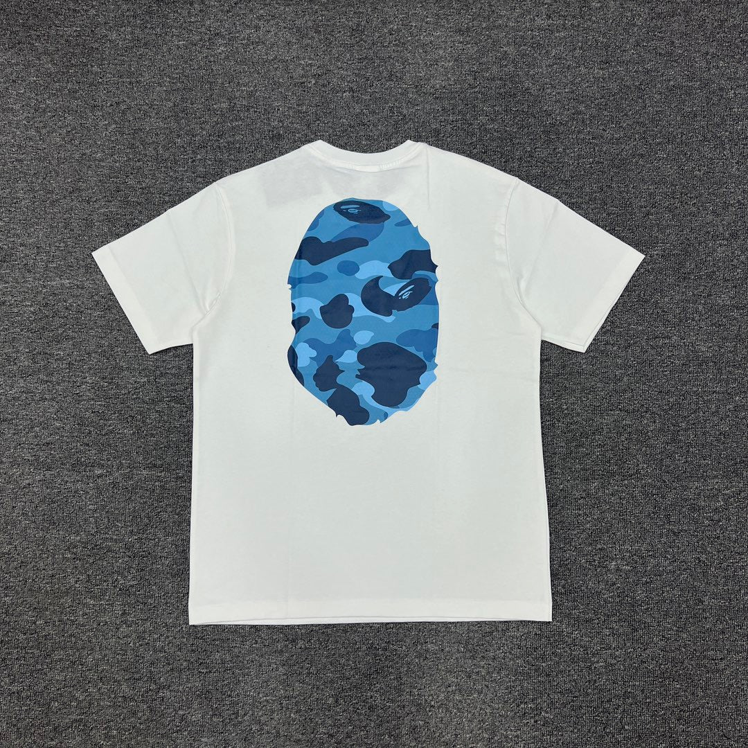 Bathing Shark and ape head print T-Shirt NextBlock