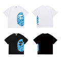 Bathing Shark and ape head print T Shirts NextBlock